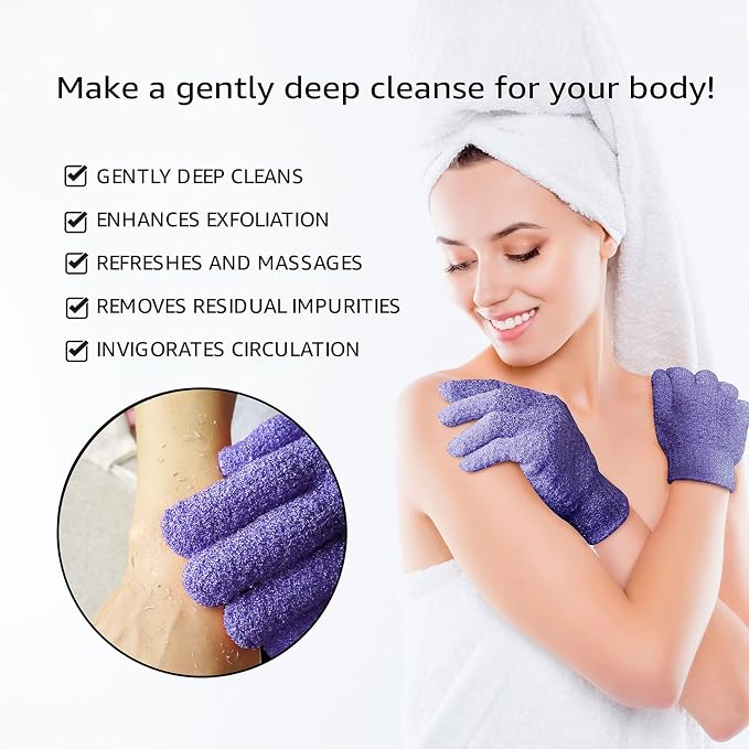 Evridwear Exfoliating Dual Texture Bath Gloves - Image 2