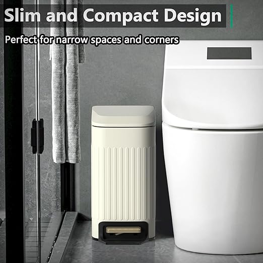 CEROELDA Small Bathroom Trash Can - Image 2