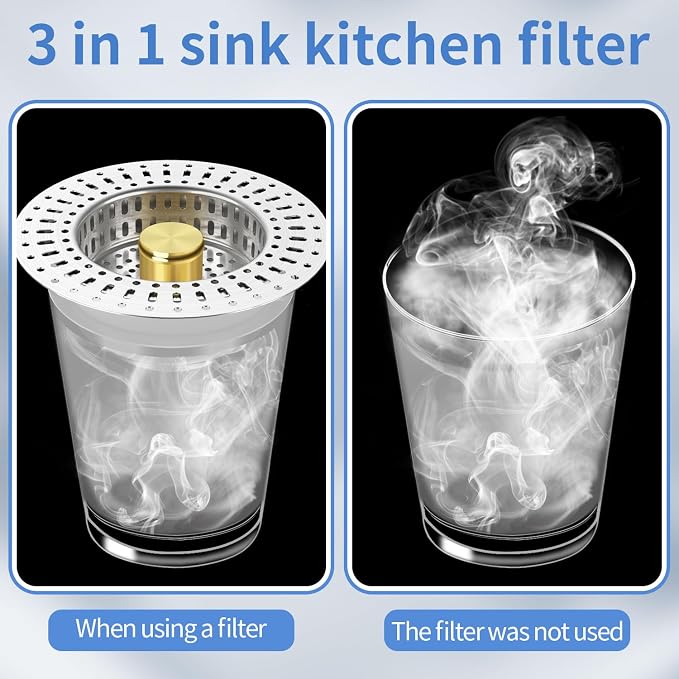 Upgraded 3 in 1 Kitchen Sink Drain Strainer - Image 6