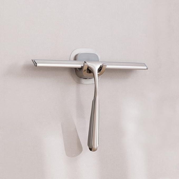 Shower Squeegee for Shower Doors 10 Inch Bathroom Squeegee for Windows by Ettori
