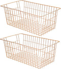 SANNO Wire Storage Basket, Farmhouse Pantre Freezer Baskets bins Metal Baskets by SANNO