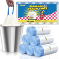 Small Trash Bags 4 Gallon with Drawstring, 1.1 Mil 15 Liter White Thick by TFORING%C2%AE