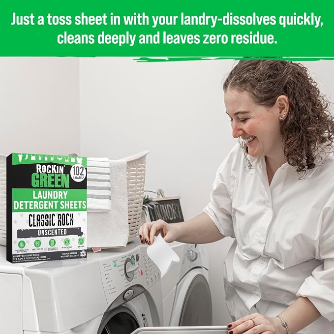 Rockin' Green Travel Laundry Detergent Sheets Unscented - Image 4