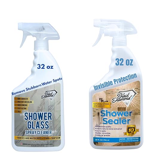 Black Diamond Stoneworks Shower Glass Cleaner Spray & Natural Stone Shower by BlackDiamondStoneworks