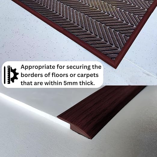 1/5 inch Height Floor Transition Strip, Self Adhesive Carpet Wood Tile Vinyl - Image 5
