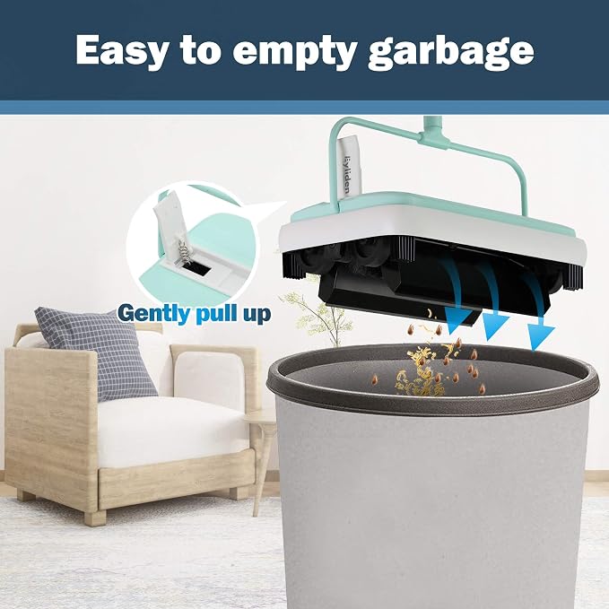 Eyliden Carpet Sweeper, Mini Size Lightweight Hand Push - Image 4