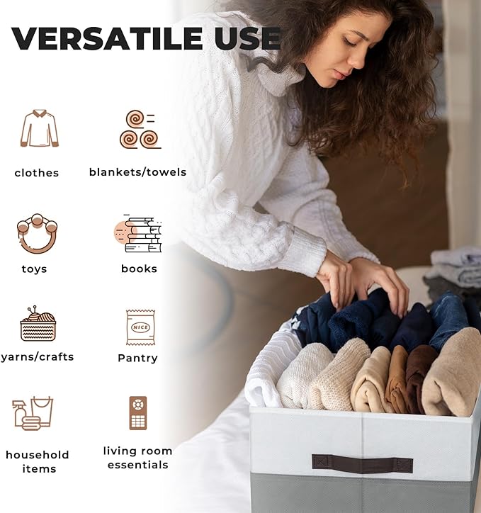 Criusia 6 Pack Clothes Bins for Organization - Image 6