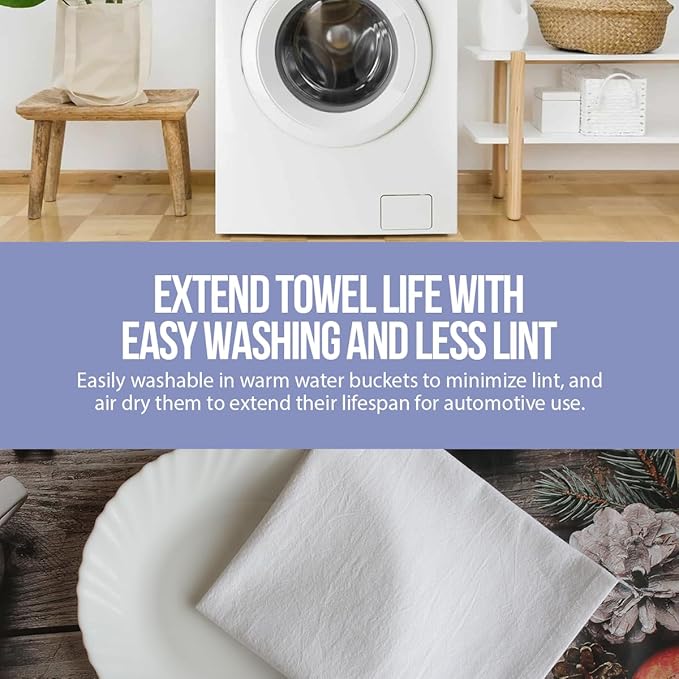 Dish Cloths Cotton| Kitchen Wash Cloth| Shop Towels Absorbent and Lint Free - Image 8