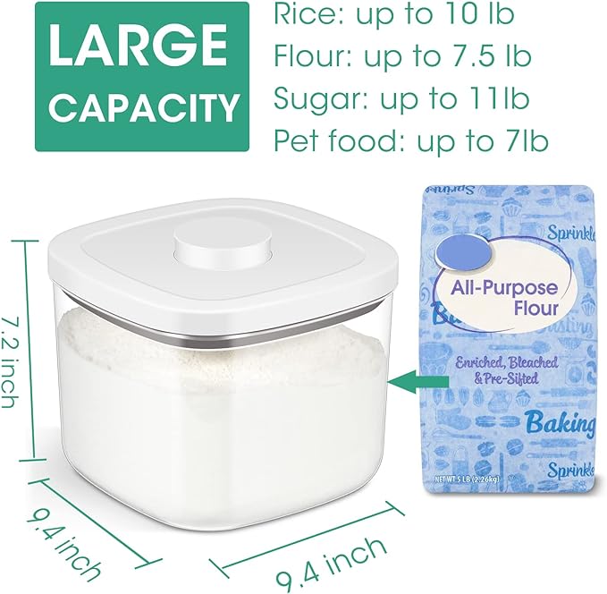 Airtight Rice Container 10 Lbs, Dry Food Holder - Image 2