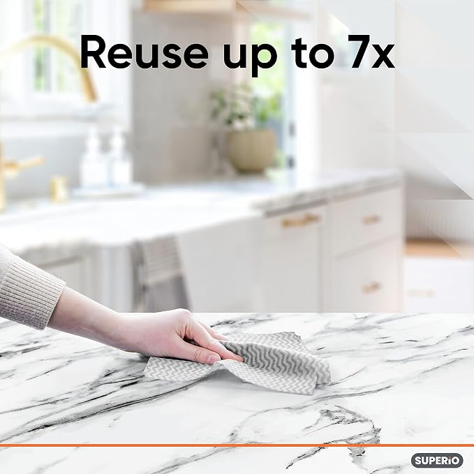 Superio Handy Wipes for Kitchen Multi-Purpose Heavy-Duty Reusable Cleaning - Image 4