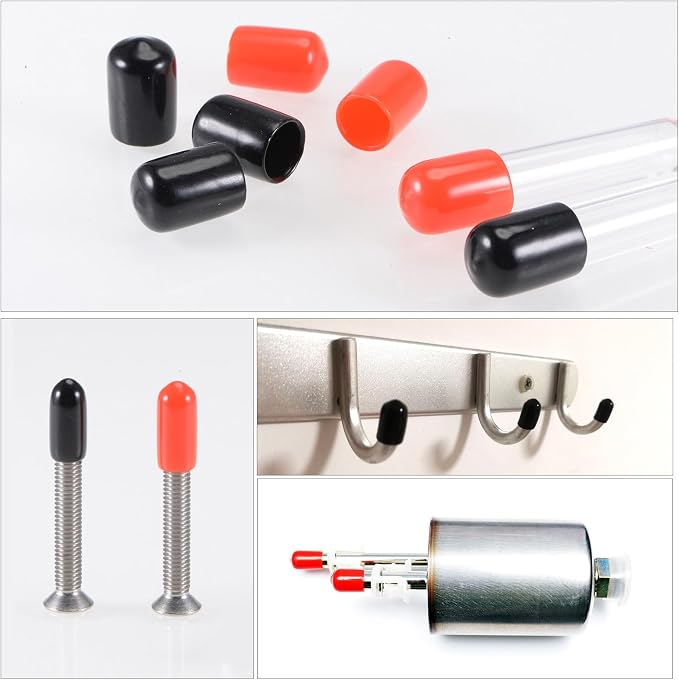 uxcell 20pcs Rubber End Caps 13.5mm ID Vinyl Round Tube Bolt Cap Cover Thread - Image 5