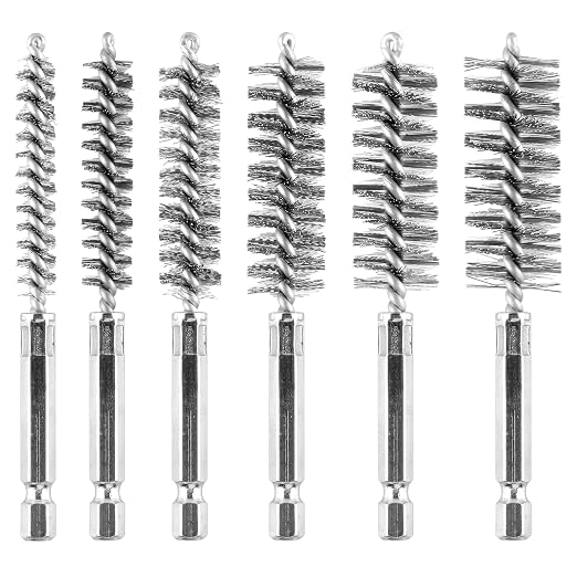 6Pieces Wire Brush Drill Bore Cleaning Brushes Set, by AOKLIT