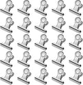 30 Pack Small Bull Clips 0.87 Inch Mini Metal Hinge Clips Binder Paper Hinge by Orcielo