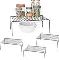 MediumBlack Cabinet Storage Shelf Rack Set of 4, Rustproof Metal Wire Kitchen by DPZM
