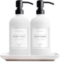 Vine Creations Glass Soap Dispenser, 2 Pack Kitchen Soap Dispenser Set by VineCreations