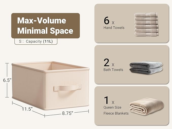 Storage Bins, Fabric Satin Storage Baskets - Image 3
