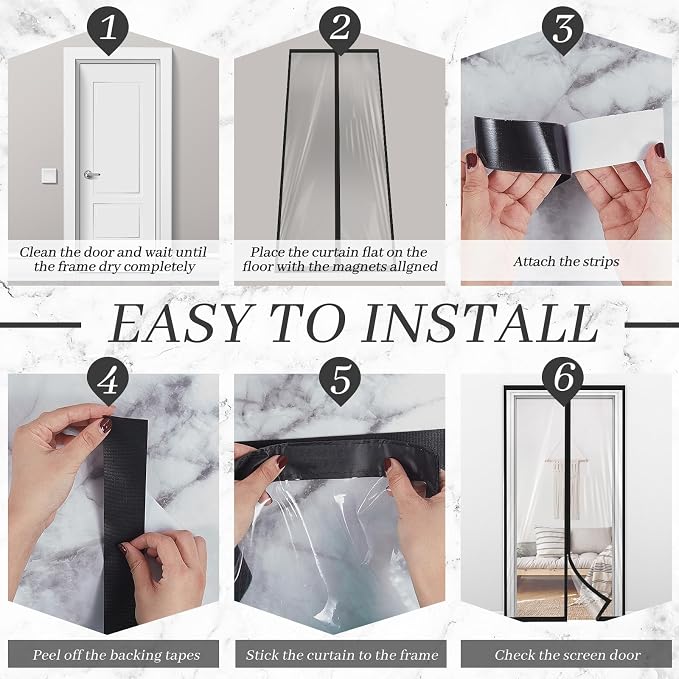 Amylove Zipper 38 x 83 Inch Dust Barrier Door Kit Construction Door Barrier 3 x - Image 4
