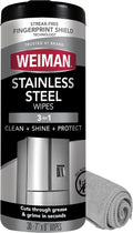 Weiman Stainless Steel Wipes Removes Fingerprints Residue Water Marks and by Weiman