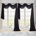 Chyhomenyc Black Sheer Scarf Valances by Chyhomenyc