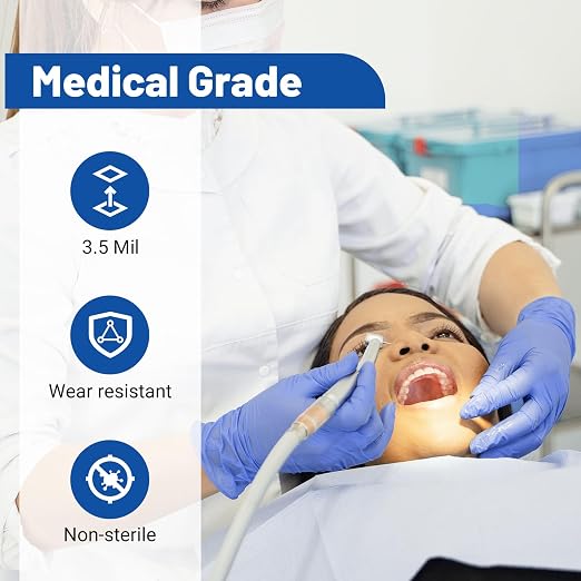 JMU Nitrile Exam Gloves XL Case of 1200, 3.5 Mil, Disposable Gloves Latex Free - Image 2