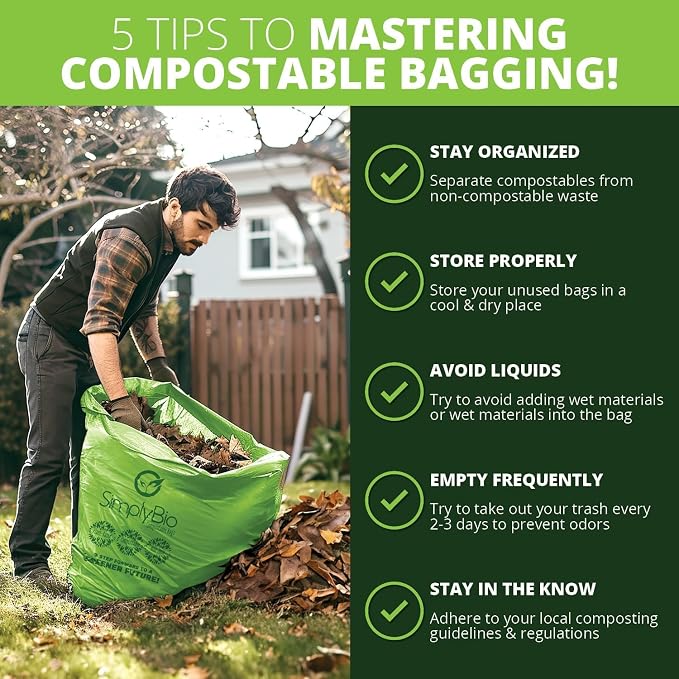 60-64 Gallon Compostable Trash Bags 12 Bags - Image 6