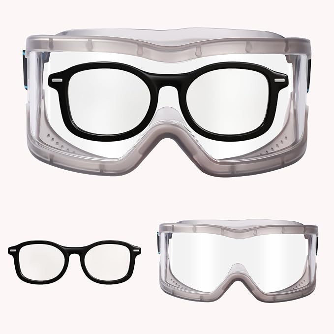 Chemistry Lab Safety Goggles, that Fit Over Glasses, Scientific, Construction - Image 3