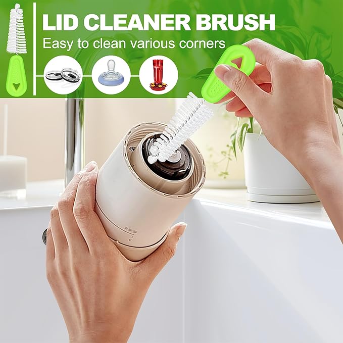 Bottle Brush Cleaner Set of 3, Long Handle Water Bottle & Straw Cleaner Brushes - Image 6