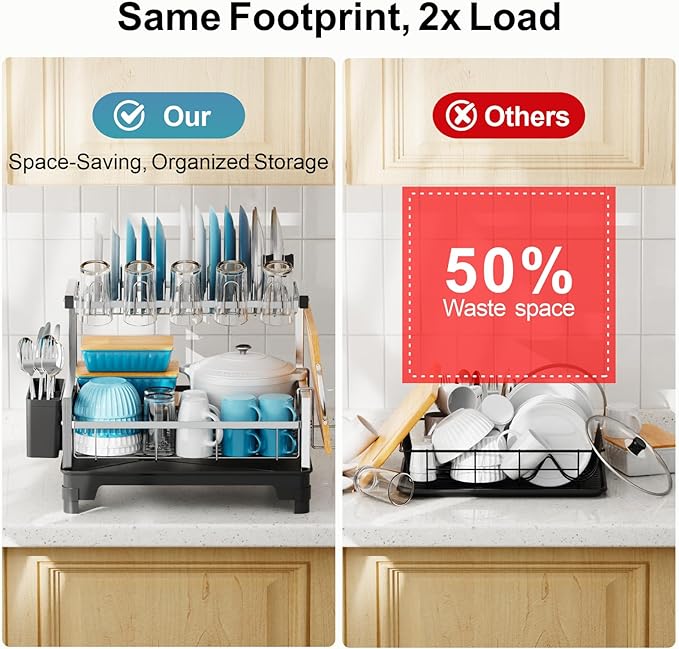 GSlife Dish Drying Rack for Kitchen Counter - Image 5