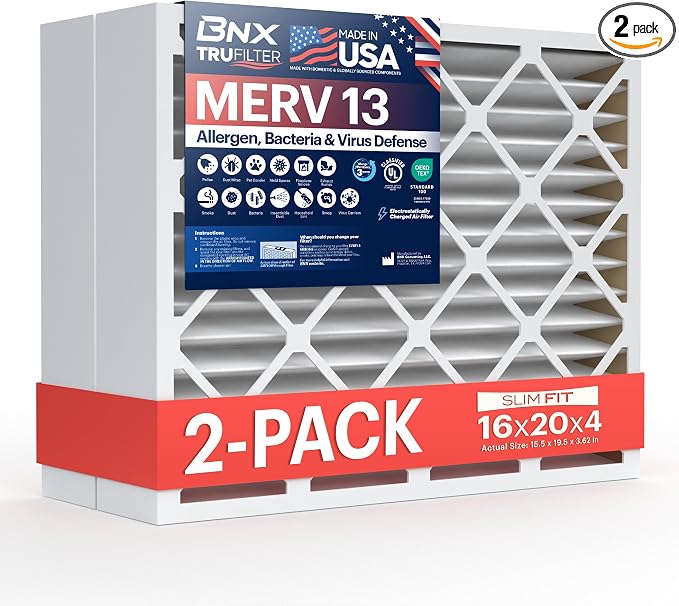 BNX TruFilter 16x20x4 MERV 13 Air Filter by BNX