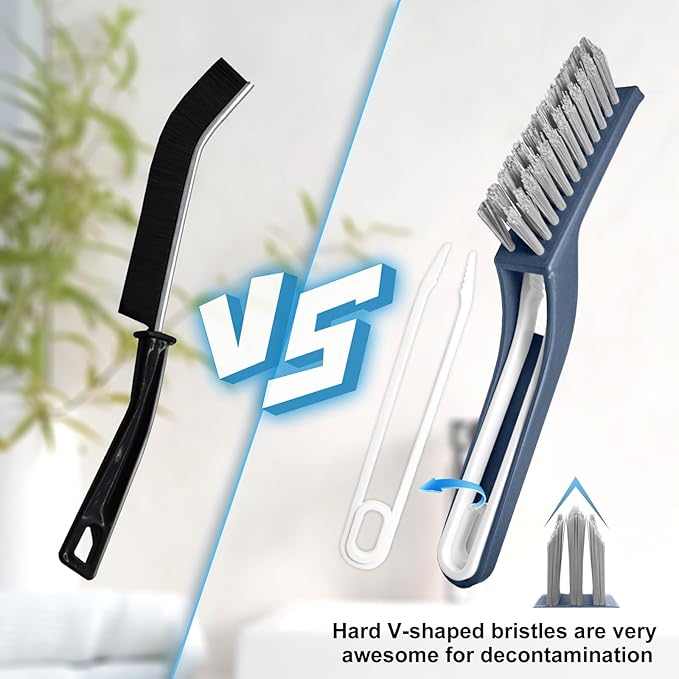 Bristle Brush - Hard Bristle Crevice Cleaning Brush Tools - Image 5