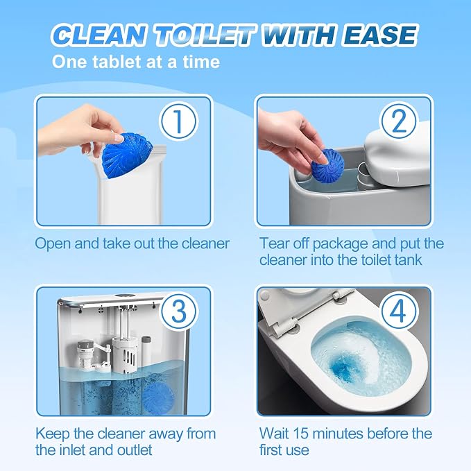 KIISIISO Toilet Bowl Cleaner Tablets, Septic-Safe Hard Water Ring Stain Remover - Image 6