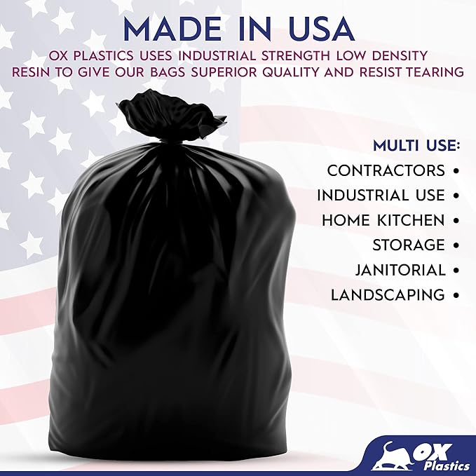 55 Gallon 4mil Trash Can Liners Bags - Image 7