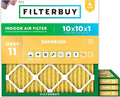 Filterbuy 10x10x1 Air Filter MERV 11 Allergen Defense Replacement, by Filterbuy