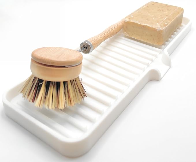 Happitasa Silicone Soap Dish Tray and Sponge Holder - Image 3