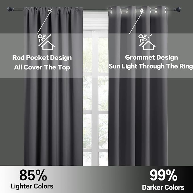 RYB HOME Small Curtains for Kitchen Window - Image 5