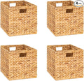 10.5 x 10.5 Storage Cubes – Water Hyacinth Wicker Baskets by M4DECOR