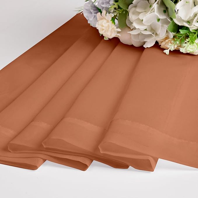 Chyhomenyc Orange Sheer Curtains 30 inch Length 2 Panels, Light Filtering Voile - Image 4