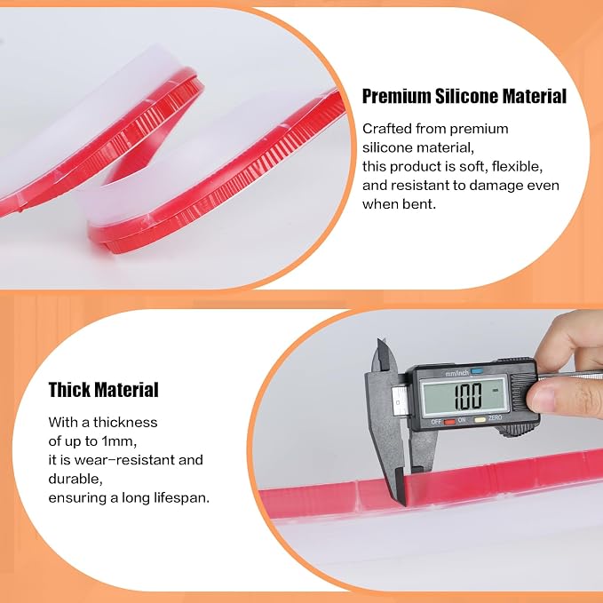 Orghtin T-Shaped Silicone Seal Strip, 20Ft Door Draft Stopper - Image 6