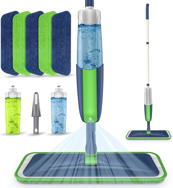 MEXERRIS Spray Wet Mops with 5X Washable Pads by MEXERRIS