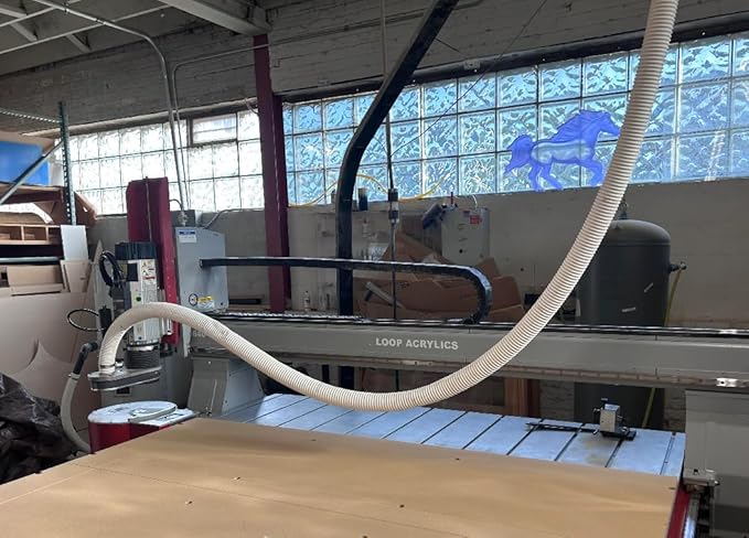 Dust Collection Hose 2 in × 10 ft Heavy Duty Clear Flexible PVC Reinforced - Image 5