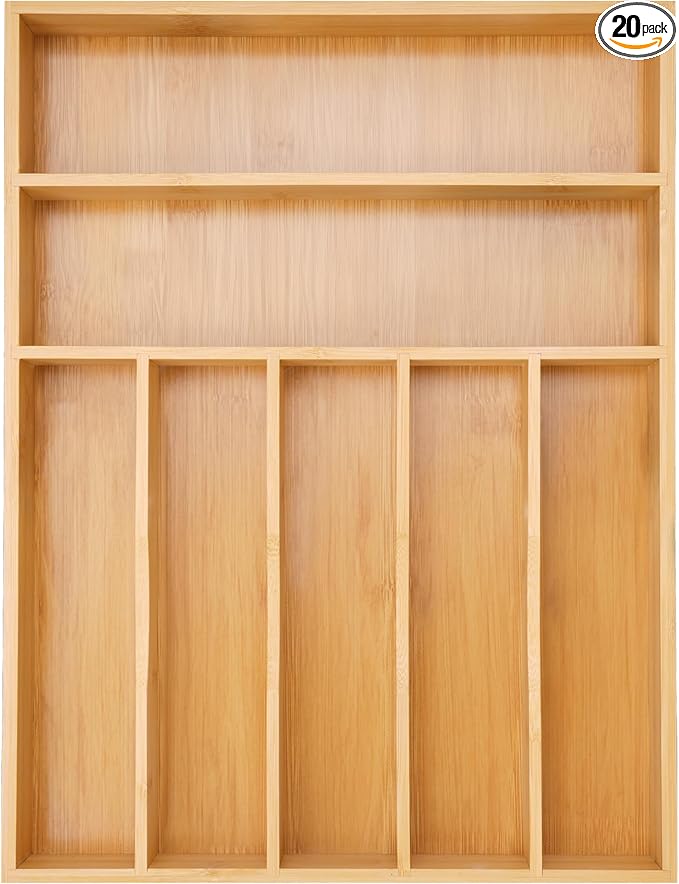 Silverware Organizer Kitchen Drawer Organizer Utensil Organizer Bamboo by Besilord