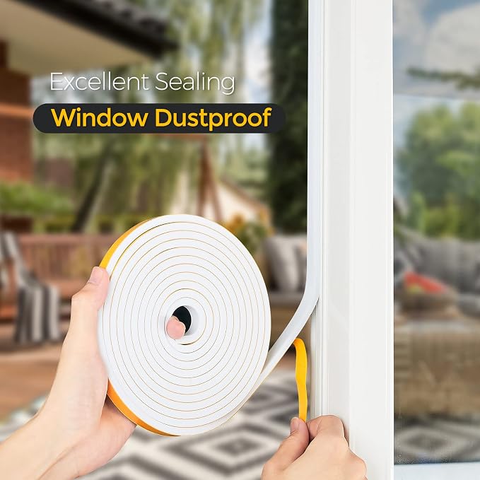 32 Feet Weather Stripping Door Seal, 1/2" Wide X 1/8" Thick Door Seal Strip - Image 7