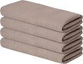 Artoid Mode 100% Cotton Brown Waffle Weave Kitchen Dish Cloths, 13x28 Inch by ArtoidMode