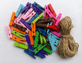 Durreus Colorful Small Clothes Pins Photos String Display by Unknown