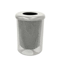 COATEDOUTDOORFURNITURE RFT-P-TXTGRY Heavy Duty Round Trash Receptacle by CoatedOutdoorFurniture