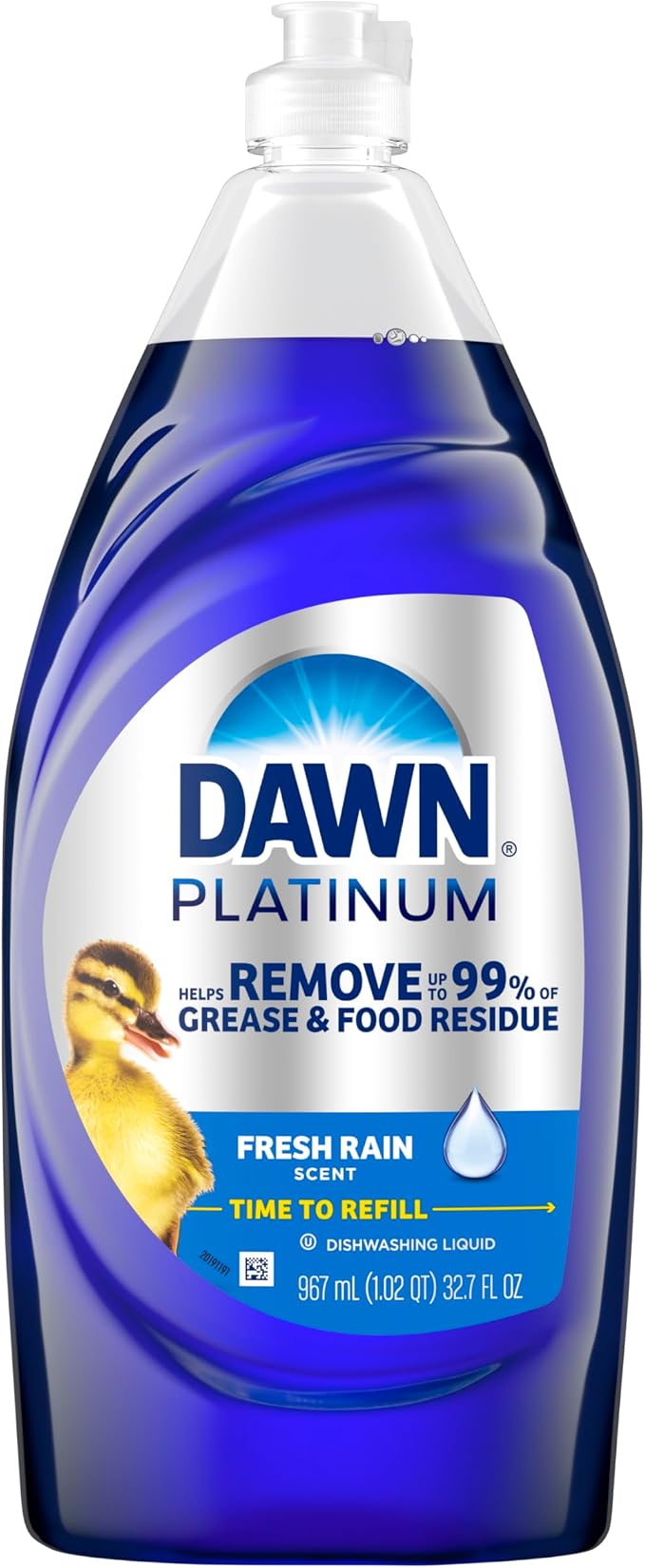Dawn Platinum Dishwashing Liquid, Fresh Rain Scent, 32.7 fl oz by Dawn