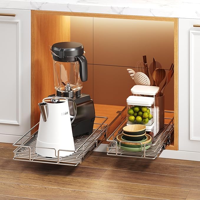 Pull Out Cabinet Organizer 15½" W x 21½" D, Heavy Duty Cabinet Pull Out Shelves - Image 6
