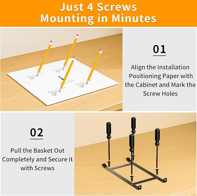 RCHYFEED Spice Rack Organizer for Cabinet, 2 Tier Slide out Spice Organization - Image 7