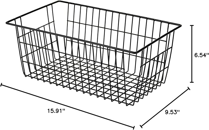SANNO Freezer Baskets Wire Storage Baskets Closet Baskets Bin Farmhouse - Image 8