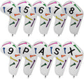 Golf Iron Head Covers 9/10pcs Leather Golf Club Covers by montelagolf
